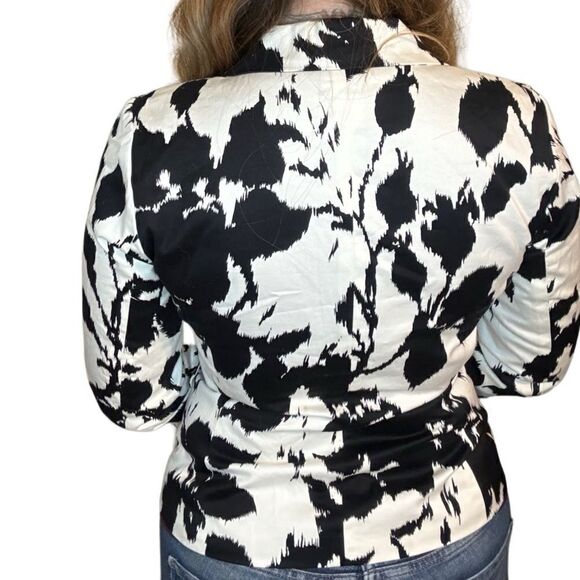 Sandro Cotton Floral Abstract Blazer Jacket - Picture 11 of 13